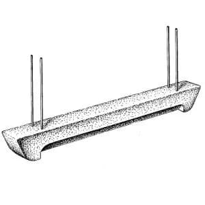 Listwa betonowa z drutem